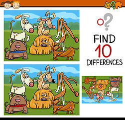 Image showing finding differences game cartoon