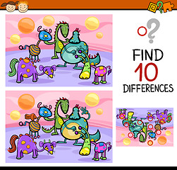 Image showing finding differences game cartoon