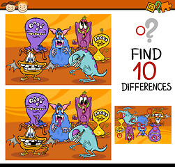 Image showing finding differences game cartoon