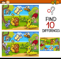 Image showing finding differences game cartoon