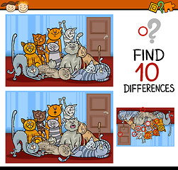 Image showing finding differences game cartoon