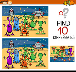 Image showing finding differences game cartoon