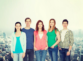 Image showing group of smiling students standing