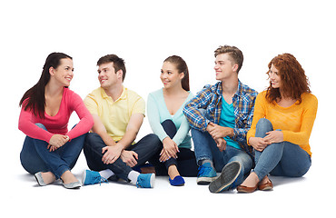 Image showing group of smiling teenagers