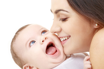 Image showing mother kissing her baby