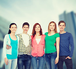 Image showing group of smiling students standing