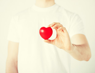 Image showing man hands with heart