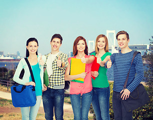 Image showing group of smiling students standing