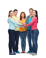 Image showing group of smiling teenagers