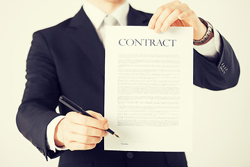 Image showing man with contract