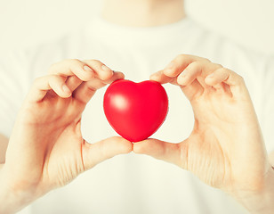 Image showing man hands with heart