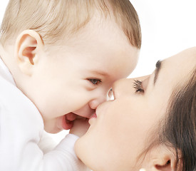 Image showing mother kissing her baby