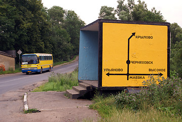 Image showing Bus and bus stop