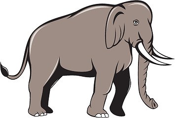 Image showing Indian Elephant Side View Cartoon
