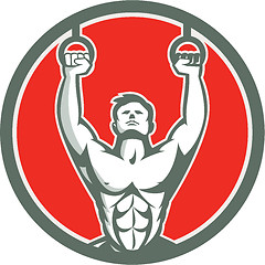 Image showing Kipping Muscle Up Cross-fit Circle Retro