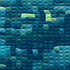 Image showing Blue Abstract Low Polygon Background