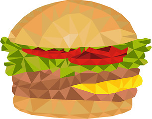 Image showing Hamburger Low Polygon