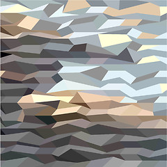 Image showing Brown Grey Abstract Low Polygon Background