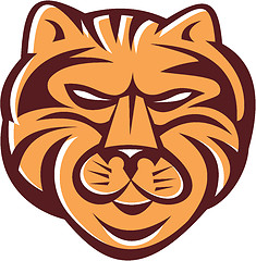 Image showing Tiger Head Front Retro