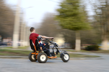 Image showing ZHELEZNOGORSK, KURSK REGION, RUSSIA APRIL 2013: unknown man roll