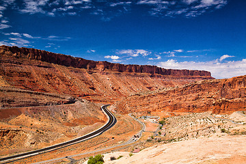 Image showing Main entrance to the famous Arches National Park, Moab,Utah