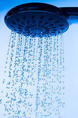 Image showing Shower Head with Running Water