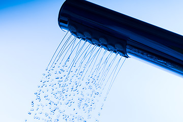 Image showing Shower Head with Running Water