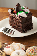 Image showing Chocolate Cake with Cookies