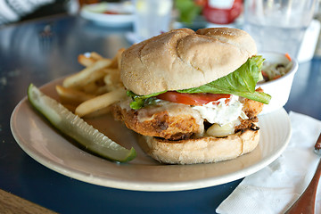 Image showing Fried Cod Sandwich