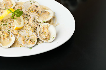 Image showing Italian Pasta with Clam Sauce