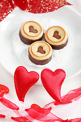 Image showing Valentine biscuits