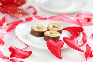 Image showing Valentine biscuits