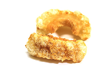 Image showing Pork snack, pork rind, pork scratching or pork crackling