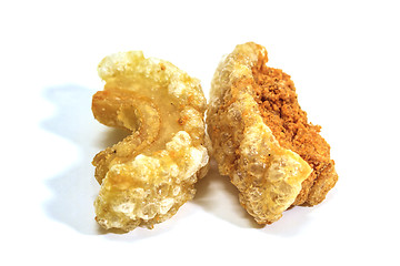 Image showing Pork snack, pork rind, pork scratching or pork crackling