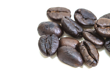 Image showing coffee beans isolated on white background 