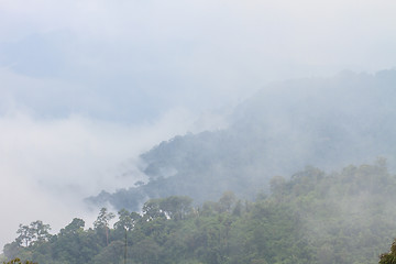 Image showing fog and cloud mountain valley landscape