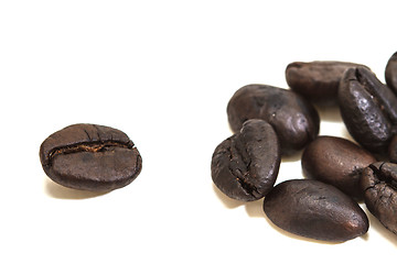 Image showing coffee beans isolated on white background 