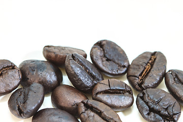 Image showing coffee beans isolated on white background 