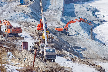 Image showing Construction of pedestrian quay in Tyumen