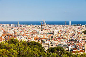 Image showing Barcelona panorama