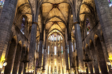 Image showing Gothic church interior