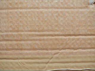 Image showing Brown corrugated cardboard background