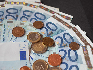 Image showing Euro bank notes