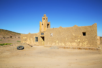 Image showing old brown construction in africa morocco and sky  near  