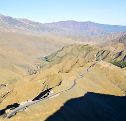 Image showing in ground africa morocco the bush  dry atlas mountain