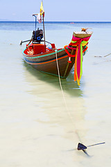 Image showing anchor thailand   kho tao bay asia isle blue 