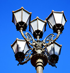 Image showing  street lamp in morocco africa old lantern   the outdoors and sk