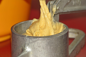 Image showing German noodle machine for spaetzle