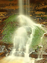 Image showing little waterfall in vintage look