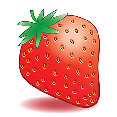 Image showing Vector ripe strawberries on a white background